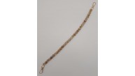 Çanta Aksesuar 42 cm Mini Yuvarlak Akrilik Sütlü Kahve Renk Çanta Sapı Light Gold Metalli