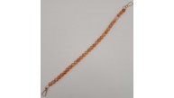 Çanta Aksesuar 42 cm Mini Yuvarlak Akrilik Turuncu Renk Çanta Sapı Light Gold Metalli