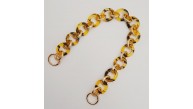 Çanta Aksesuar 43 cm Leopar Desen Yaylı Halkalı Akrilik Zincir