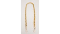 Çanta Aksesuar 60 cm Light Gold Renk Kancalı Çift Halkalı Çanta Zinciri