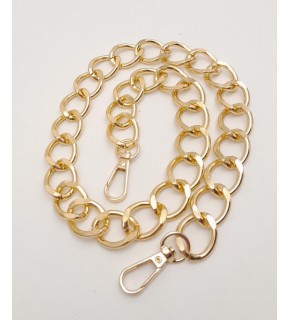 Çanta Aksesuar 60 cm Light Gold Renk Kancalı Geniş Çanta Zinciri