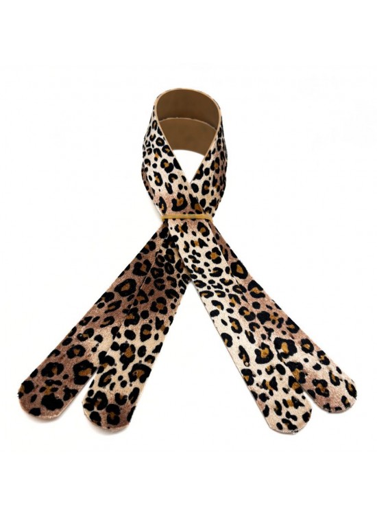 Çanta Aksesuar 60x3 cm Suni Deri Leopar Renk Çift Çanta Sapı