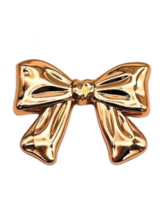 Çanta Aksesuar 6x5 cm Kurdele Model Plaka Süs Light Gold Renk