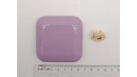 Çanta Aksesuar 7 cm Kare Akrilikli Lila Renk Light Gold Mıknatıslı Kilit