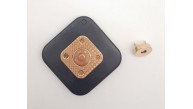 Çanta Aksesuar 7 cm Kare Akrilikli Siyah Renk Light Gold Mıknatıslı Kilit