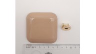 Çanta Aksesuar 7 cm Kare Akrilikli Sütlü Kahve Renk Light Gold Mıknatıslı Kilit