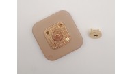 Çanta Aksesuar 7 cm Kare Akrilikli Sütlü Kahve Renk Light Gold Mıknatıslı Kilit