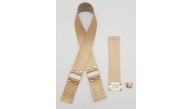 Çanta Aksesuar 70x4 cm Suni Deri Çanta Saplı Kapaklı Gold Renk Çanta Seti Light Gold Metalli