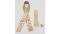 Çanta Aksesuar 70x4 cm Suni Deri Çanta Saplı Kapaklı Gold Renk Çanta Seti Light Gold Metalli