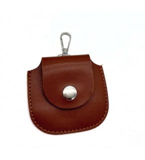 Çanta Aksesuar 8.5x8 cm cm Taba Renk Kancalı Suni Deri Cep