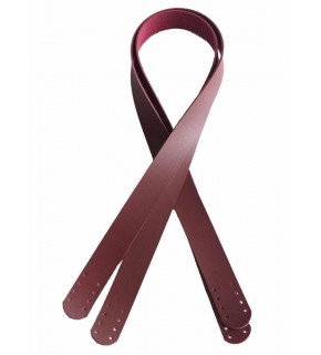 Çanta Aksesuar 80X2.4 Cm, Tek Kat Suni Deri Bordo Renk Çift Sap