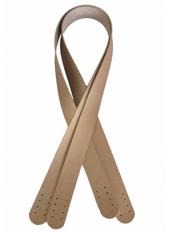 Çanta Aksesuar 80X2.4 Cm, Tek Kat Suni Deri Gold Renk Çift Sap