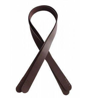 Çanta Aksesuar 80X2.4 Cm, Tek Kat Suni Deri Koyu Kahve Renk Çift Sap