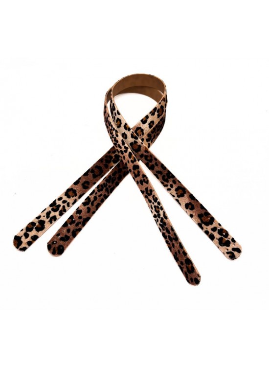 Çanta Aksesuar 80x2 cm Çift Çanta Sapı Leopar Renk