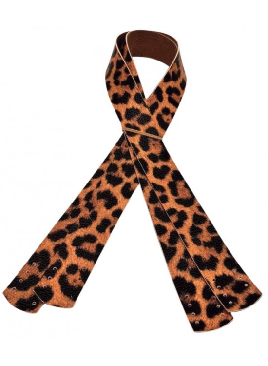 Çanta Aksesuar 80x3 cm Suni Deri Leopar Renk Çift Çanta Sapı