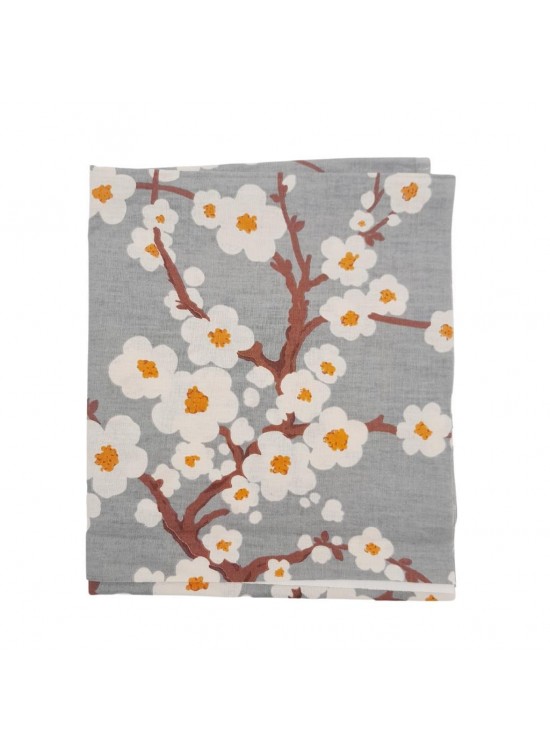 Çanta Aksesuar 80x35 cm Pamuklu Astarlık Kumaş Papatya Desen Gri Renk No:38