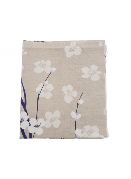 Çanta Aksesuar 80x35 cm Pamuklu Astarlık Kumaş Papatya Desen Vizon Renk No:39