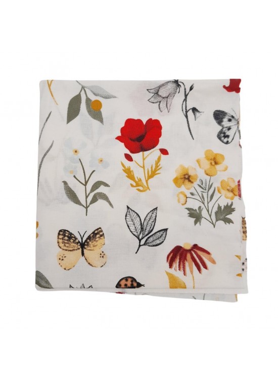 Çanta Aksesuar 80x35 cm Pamuklu Astarlık Kumaş Renkli Çiçekli No:37