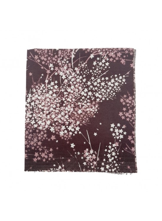 Çanta Aksesuar 80x35 cm Pamuklu Astarlık Kumaş Yıldız Desen Mor Renk No:36