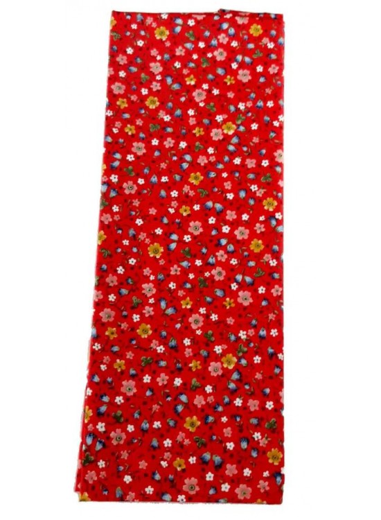 Çanta Aksesuar 85X50 Cm, Pamuklu Astarlık Kumaş Kırmızıya Desenli