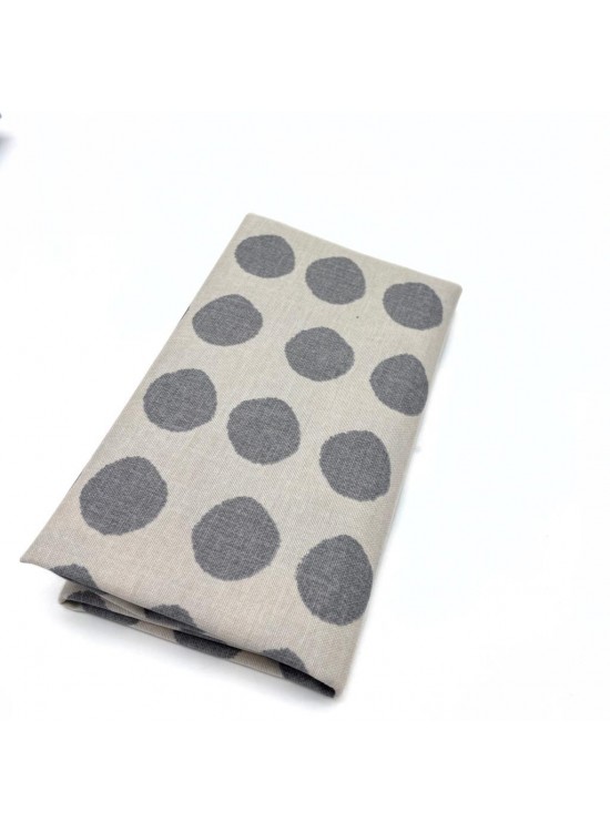 Çanta Aksesuar 90x50 cm Duck Astarlık Kumaş Gri Büyük Puantiye