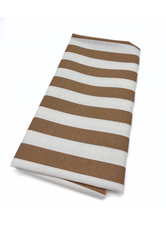 Çanta Aksesuar 90x50 cm Duck Astarlık Kumaş Sütlü Kahve Çizgili