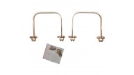 Çanta Aksesuar 9x9 cm Light Gold Renk Vidalı Metal Çanta Tutma Sapı