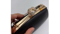 Çanta Aksesuar Abiye Çanta Kalıbı İncili Taşlı Tutmalı Model  Light Gold Metalli  (NO:23)