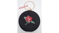 Çanta Aksesuar Abiye Çanta Kalıbı Oval Köşe Gümüş Metalli