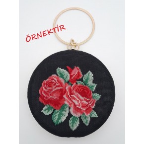 Çanta Aksesuar Abiye Çanta Kalıbı Yuvarlak Füme Metal