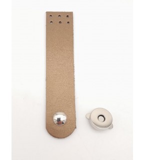 Çanta Aksesuar Bakır Renk Tek Kat Suni Deri Kapak 10.5x2.5 cm Gümüş Metal