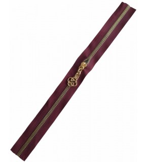 Çanta Aksesuar Başlıklı Fermuar 30 Cm Light Gold Metal Bordo