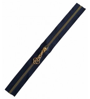 Çanta Aksesuar Başlıklı Fermuar 30 Cm Light Gold Metal Lacivert