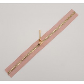Çanta Aksesuar Başlıklı Fermuar 30 Cm Light Gold Metal Pudra Renk
