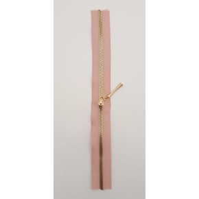 Çanta Aksesuar Başlıklı Fermuar 30 Cm Light Gold Metal Pudra Renk