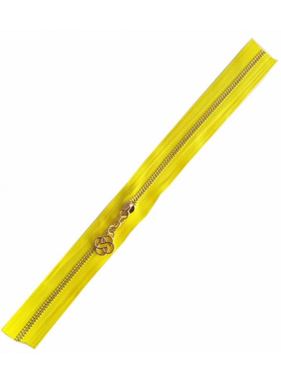 Çanta Aksesuar Başlıklı Fermuar 30 Cm Light Gold Metal Sarı