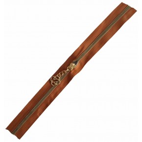 Çanta Aksesuar Başlıklı Fermuar 30 Cm Light Gold Metal Taba