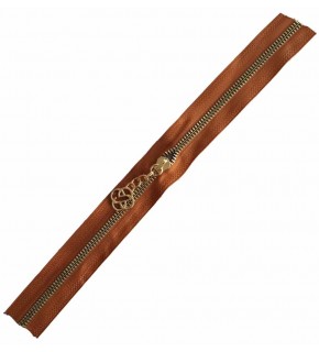 Çanta Aksesuar Başlıklı Fermuar 30 Cm Light Gold Metal Taba