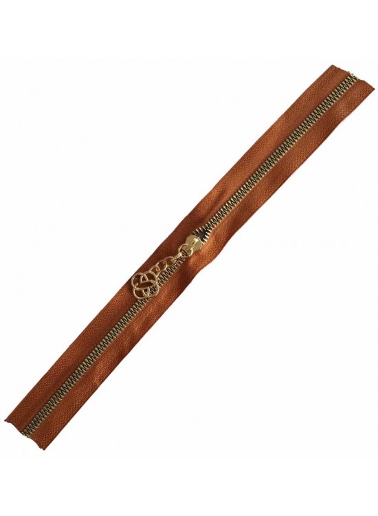 Çanta Aksesuar Başlıklı Fermuar 30 Cm Light Gold Metal Taba