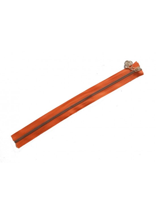 Çanta Aksesuar Başlıklı Fermuar 30 Cm Light Gold Metal Turuncu