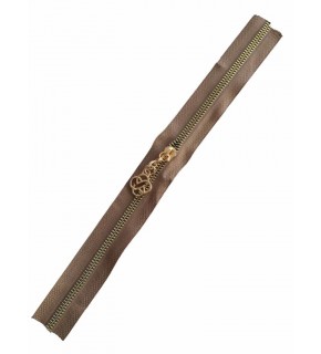 Çanta Aksesuar Başlıklı Fermuar 30 Cm Light Gold Metal Vizon