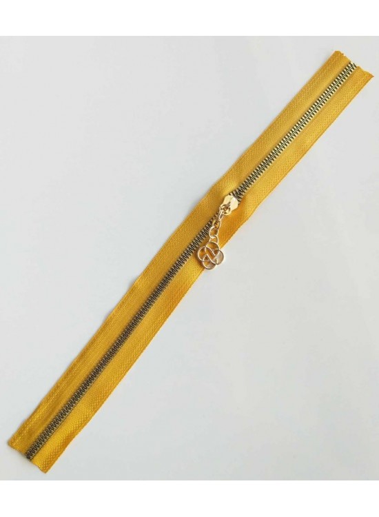 Çanta Aksesuar Başlıklı Fermuar 40 Cm Light Gold Metal Hardal
