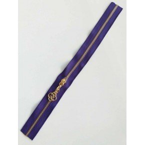 Çanta Aksesuar Başlıklı Fermuar 40 Cm Light Gold Metal Mor