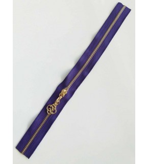 Çanta Aksesuar Başlıklı Fermuar 40 Cm Light Gold Metal Mor