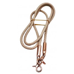 Çanta Aksesuar Bej Renk 120 cm  Tek Örme Çanta Sapı Light Gold Metal