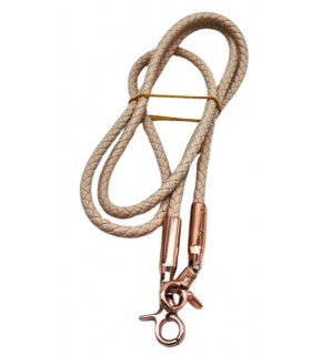 Çanta Aksesuar Bej Renk 120 cm  Tek Örme Çanta Sapı Light Gold Metal