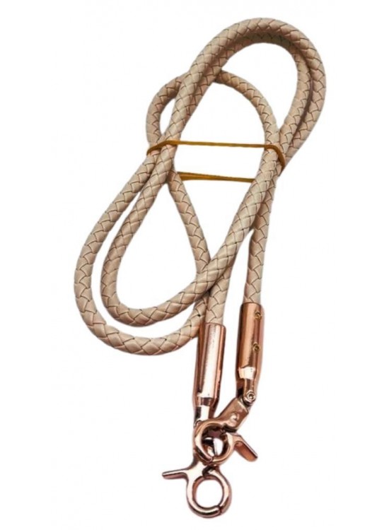 Çanta Aksesuar Bej Renk 120 cm  Tek Örme Çanta Sapı Light Gold Metal