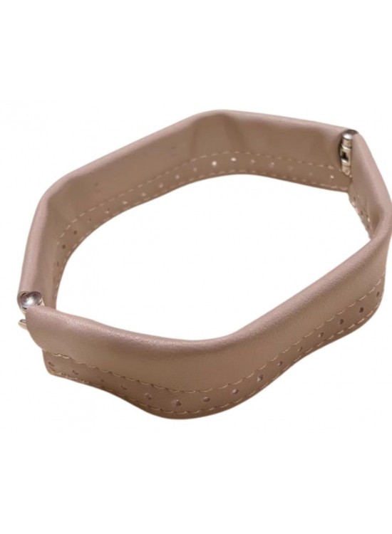 Çanta Aksesuar Bej Renk Derili Metal Çanta Ağzı 18 Cm