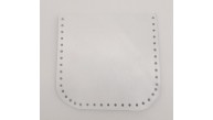 Çanta Aksesuar Beyaz Gerçek Deri 12x12 cm Oval Kenar Cep