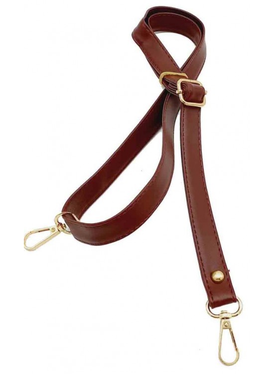 Çanta Aksesuar Bordo 125X2 Cm Çanta Sapı Sürgütlü Light Gold Metal